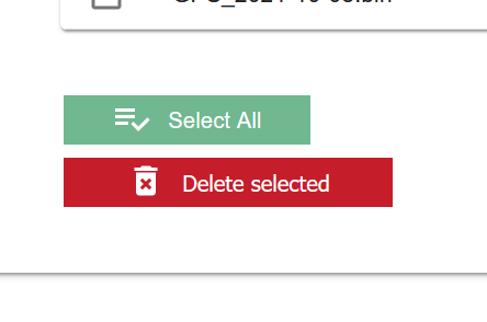Select all and Delete buttons
